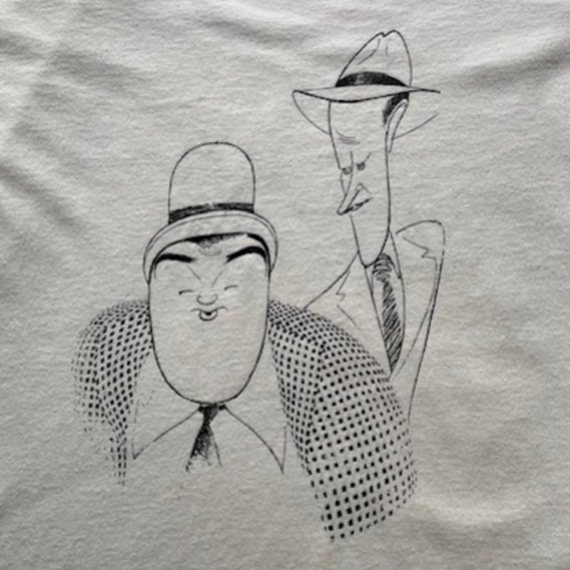 90s Al Hirschfeld “Abbott and Costello” print t
