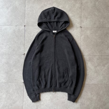 トップス double zip short hoodie Shoowtime パーカー Pigment dye short length double zip