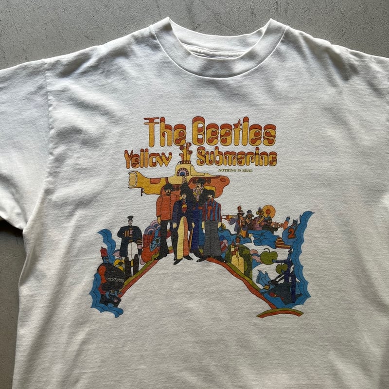 90s The Beatles Yellow Submarine Tシャツ Amazon.com: The Beatles - Yellow Submarine Logo T-Shirt