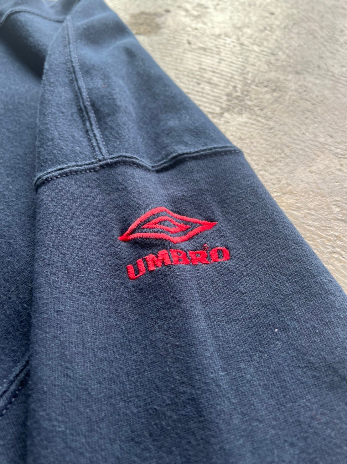 90s umbro イングランド代表 ボーダースウェット 激レア☆アンブロUMBRO/90s イングランド代表/ボーダー スウェット/M