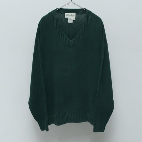 90s~ Eddie bauer v-neck knit sweater｜エディーバウアー