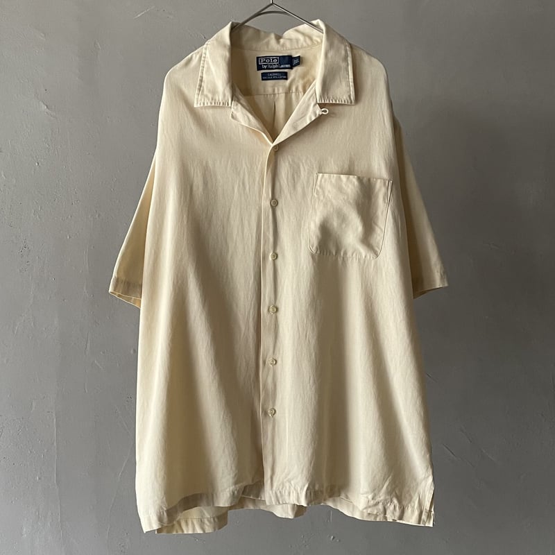 90s Ralph Lauren ''caldwell'' open collar linen