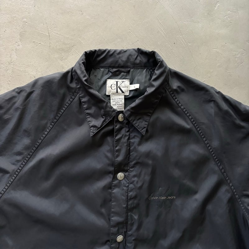 90s CK JEANS カルバンクライン コーチジャケット 黒 L 90s Calvin klein jeans coach jacket | sui & shara