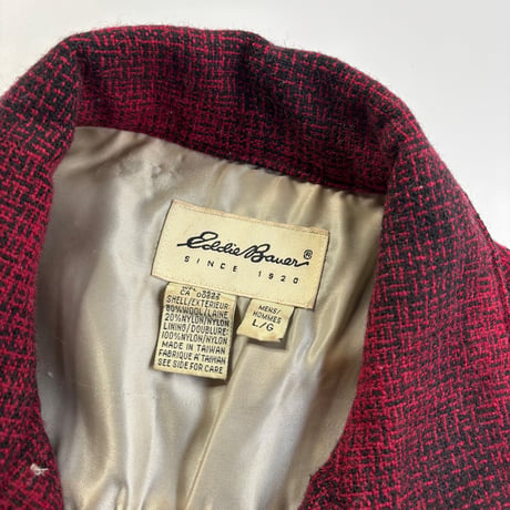 90's Eddie Bauer ombré open collar wool shirt｜エディーバウアー