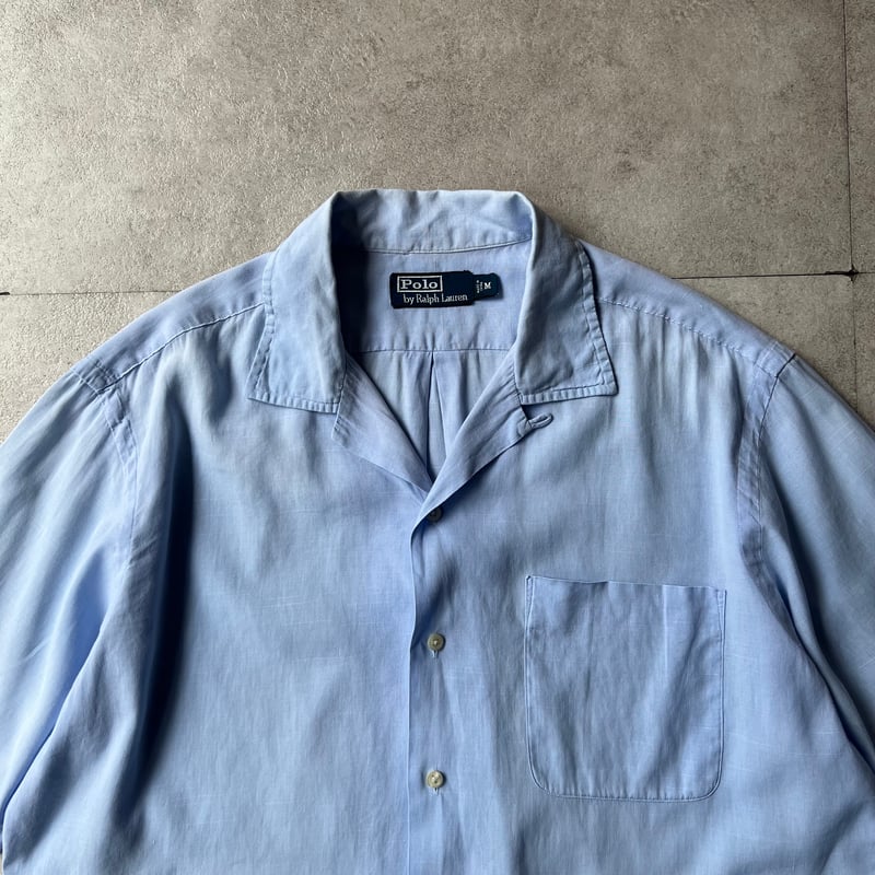 90s ラルフリネン Ralph Lauren linen 90s Polo Ralph Lauren S/S linen shirt | What'z up