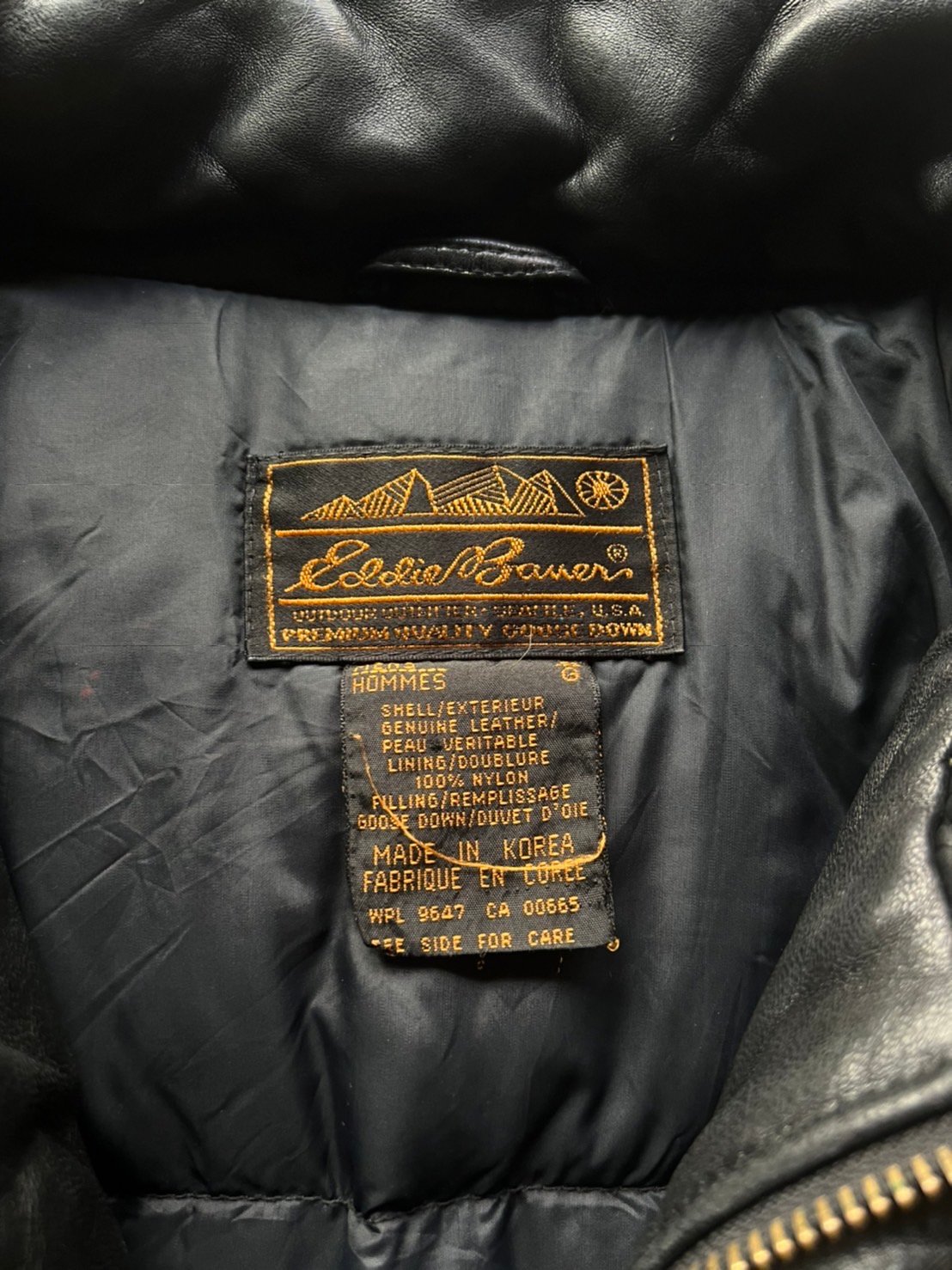 80s Eddie Bauer leather down jacket | sui & shara
