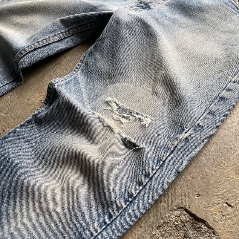 パンツ koutayardsaleRIPPERJEANSDENIM Z1975 WIDE-LEG CROPPED HIGH-WAIST JEANS WITH BELT - Blue