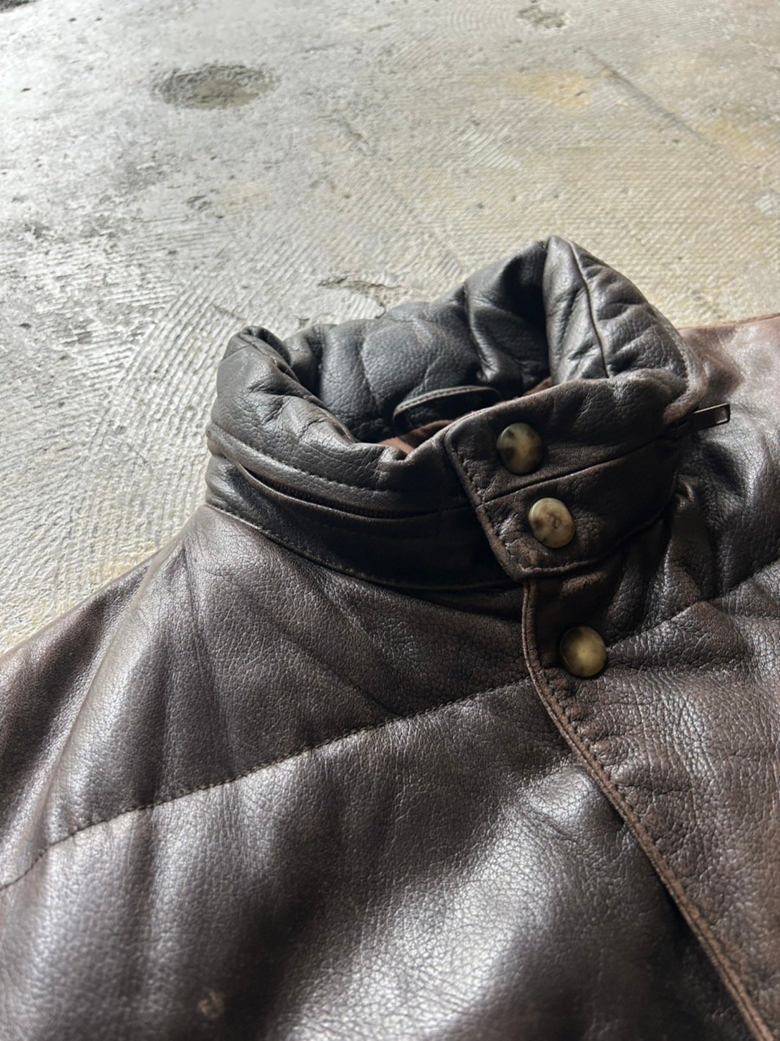 90s Franck Namani leather down jacket | sui &