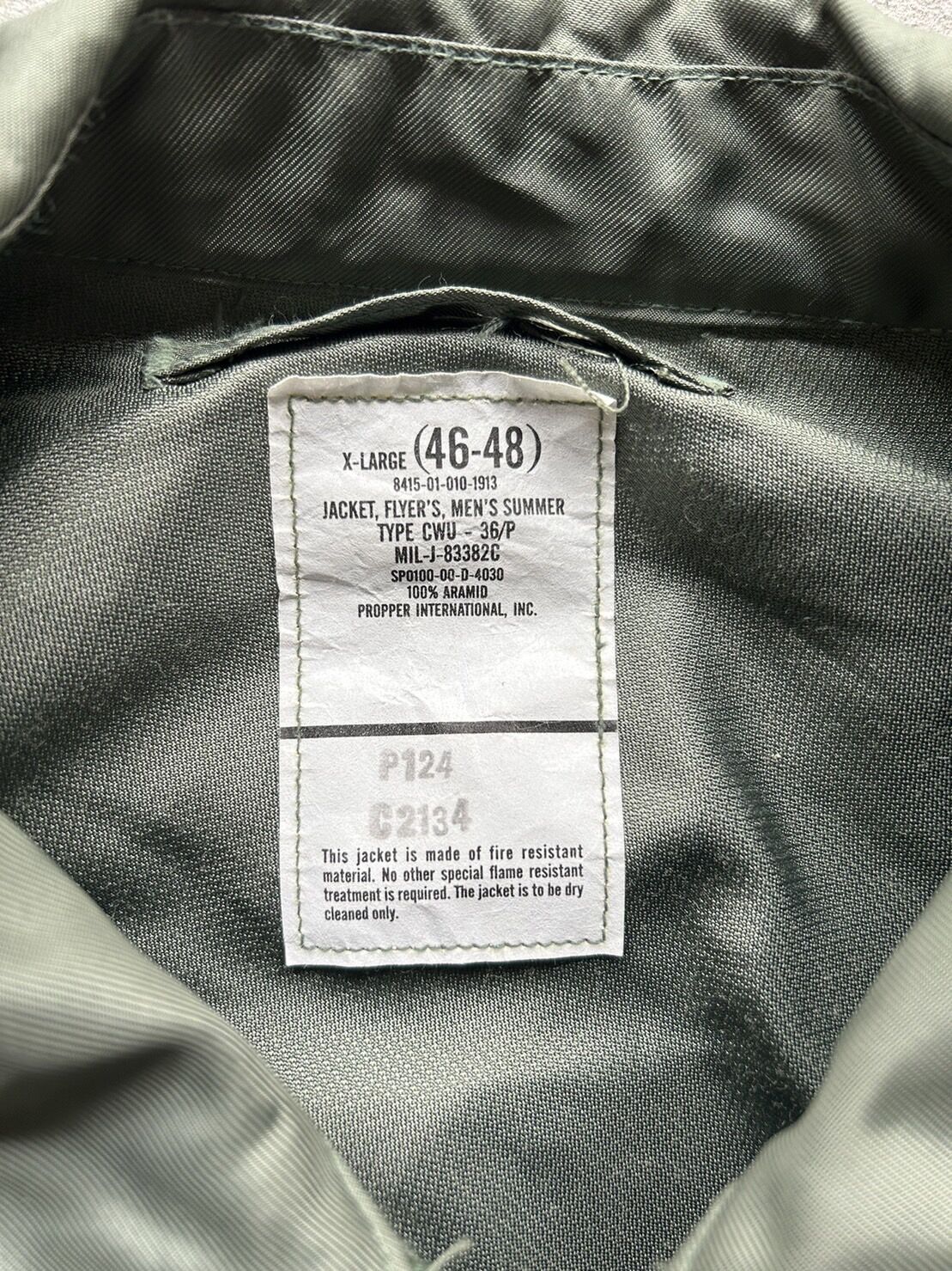 PROPPER プロッパー CWU-36/P フライトジャケット L 42-44 00's PROPPER CWU-36/p flight jacket | sui & shara