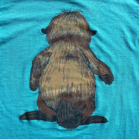 ~90s sea world "O.P Otter" print tee