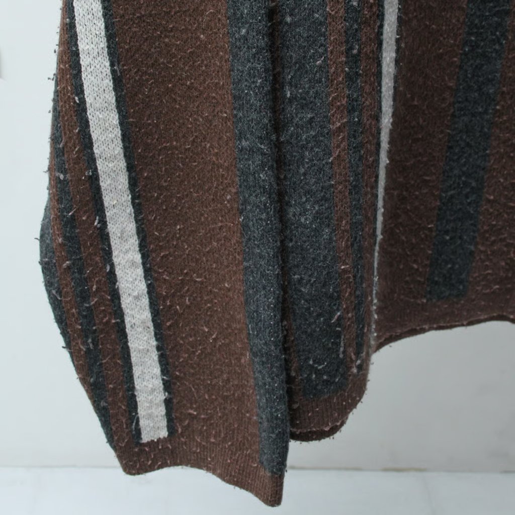 90s Stripe pattern intarsia knit sweater | sui