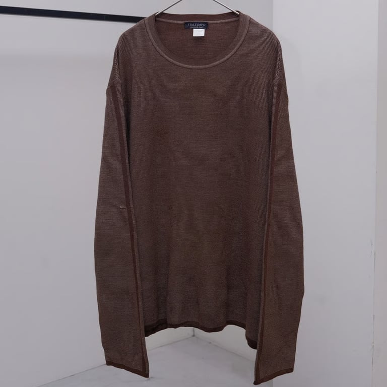 90s design thin knit sweater made in italy