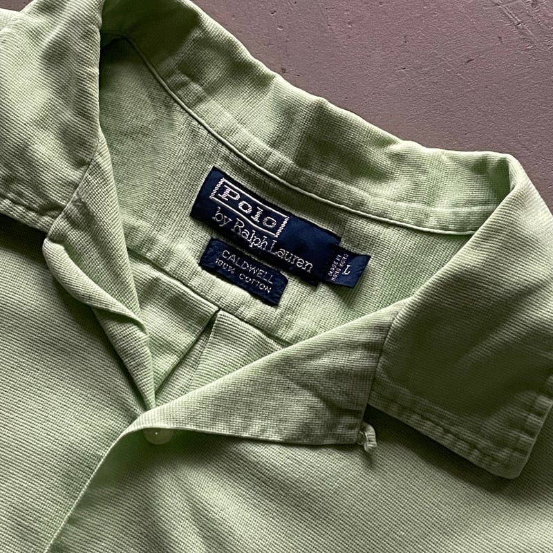 Ralph Lauren ”CALDWELL” open collar cotton shi