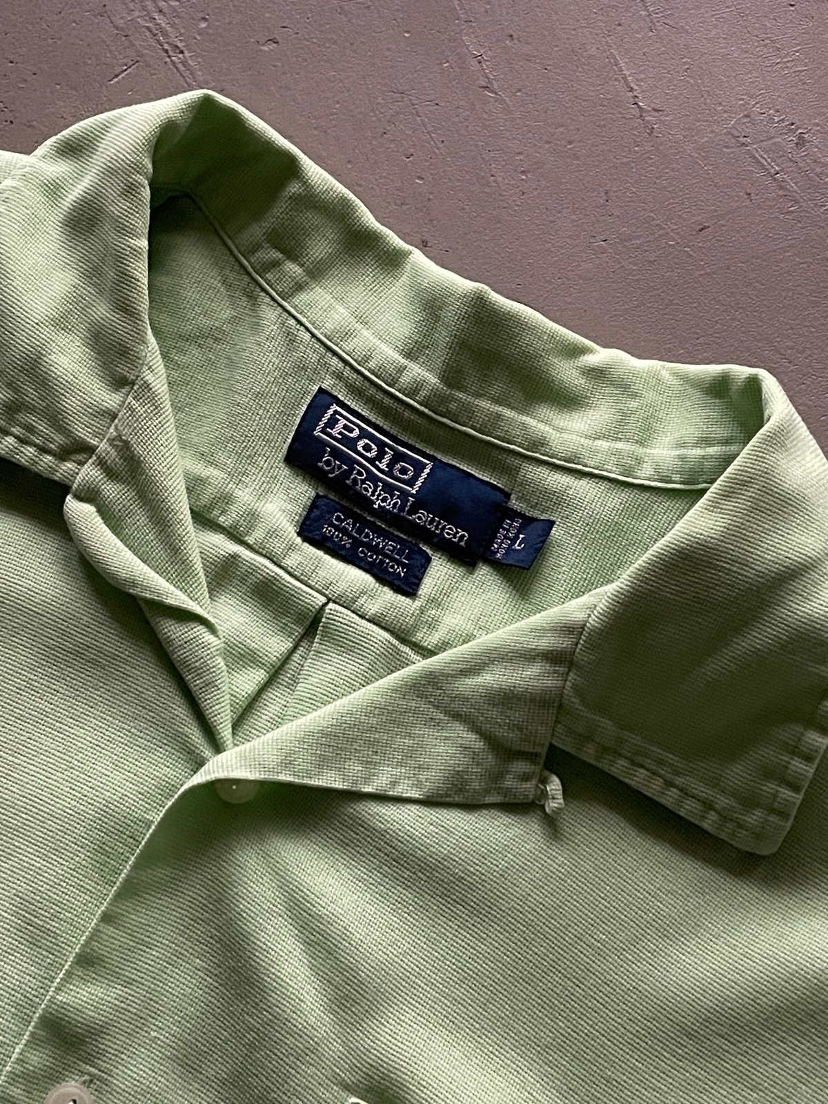 Ralph Lauren ”CALDWELL” open collar cotton shi