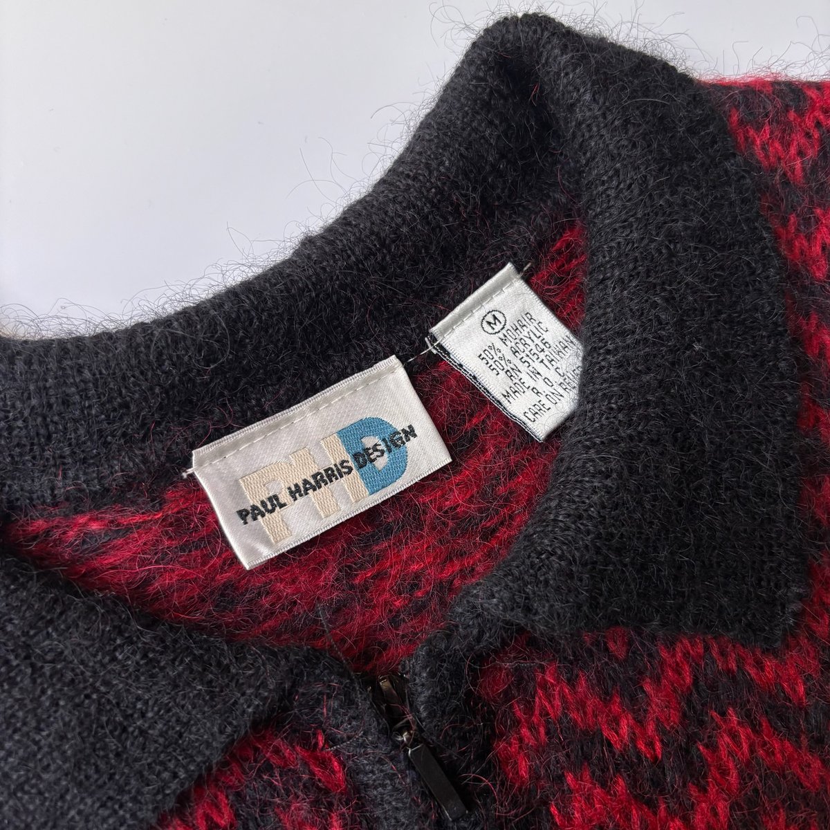 90s zip-up mohair knit jacket | sui & shara