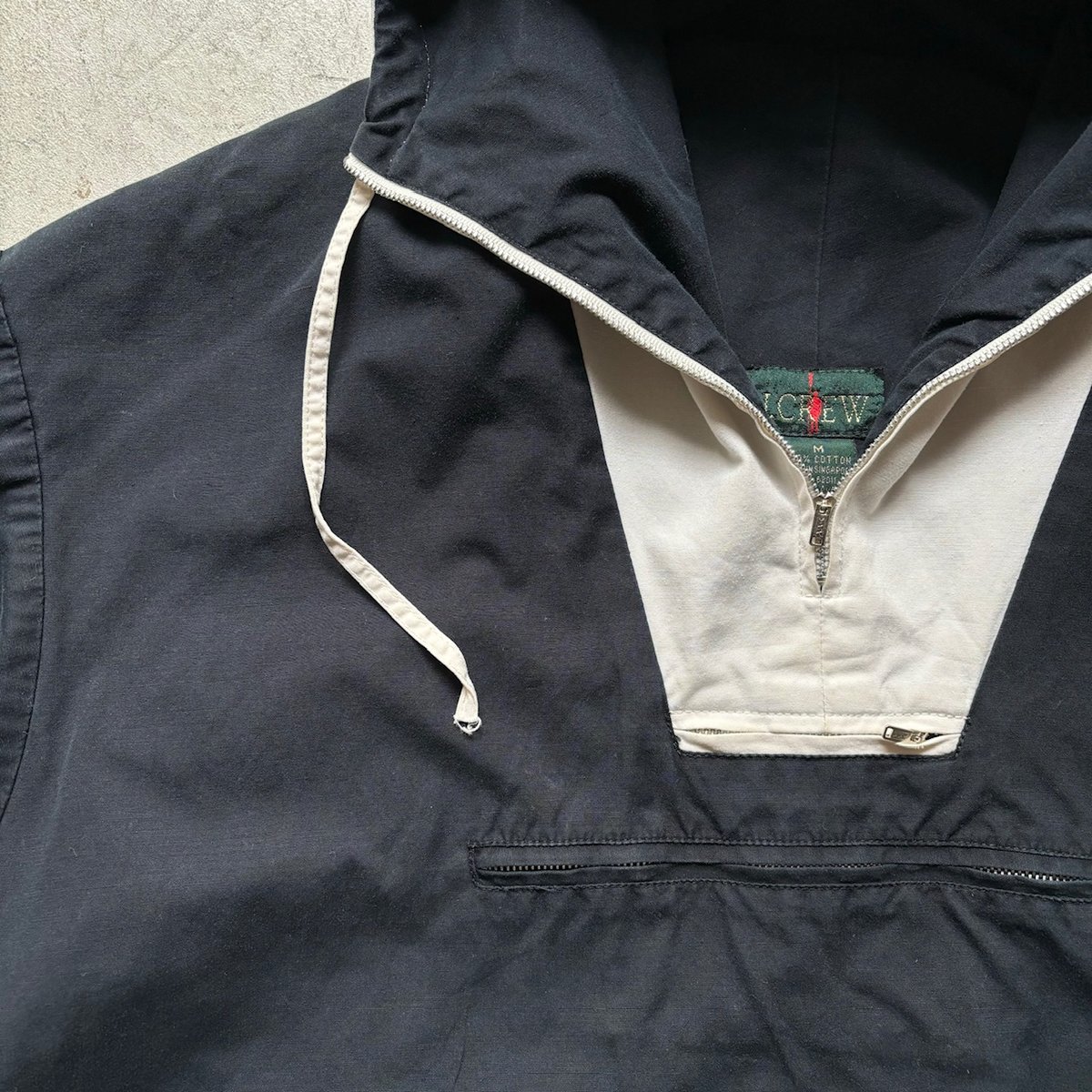 90s J.crew two-tone cotton anorak hoodie | sui