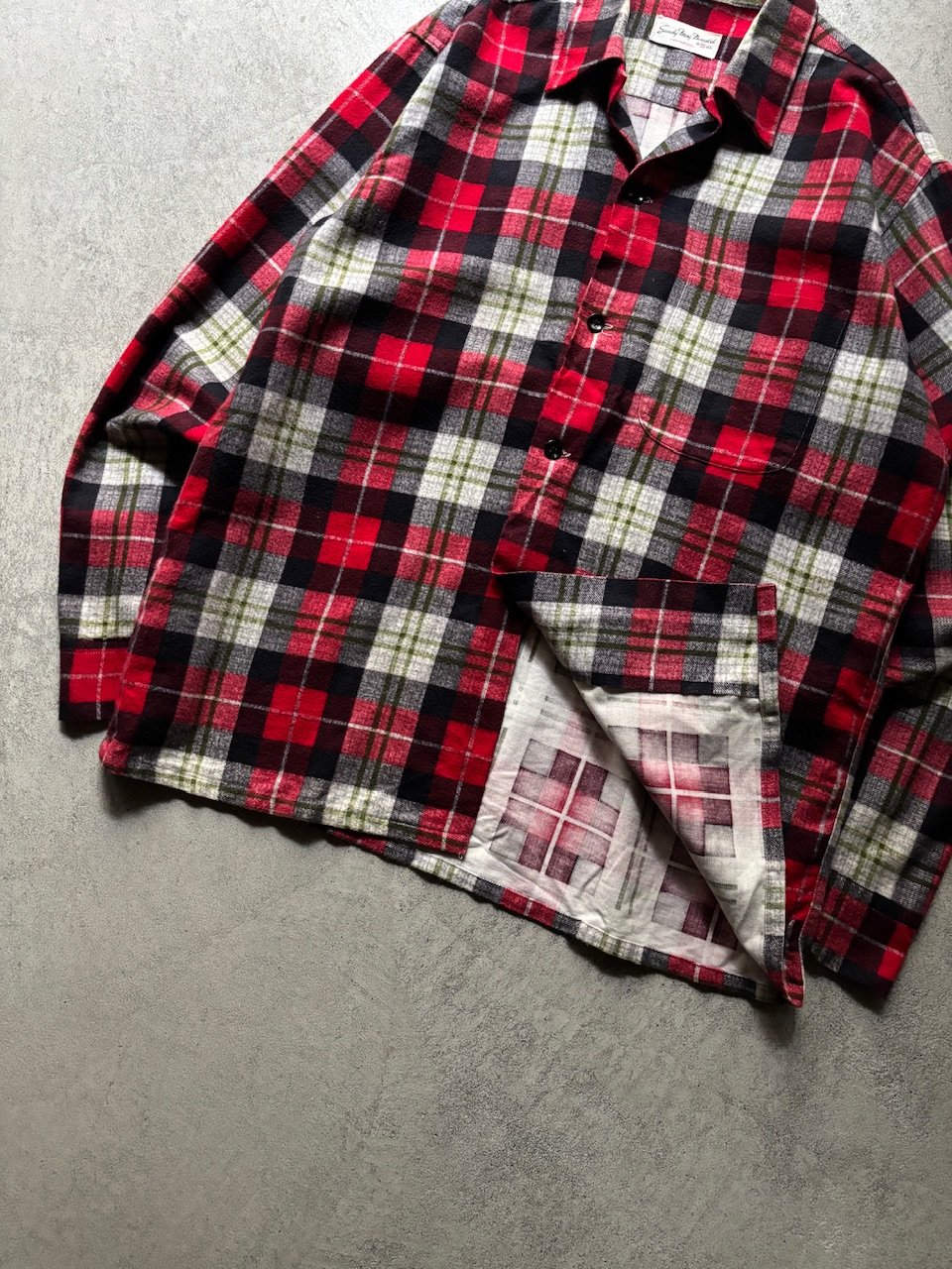 60s Sandy mac donald print flannel shirt | sui