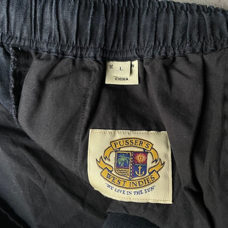 Pusser's west indies black linen wide pants