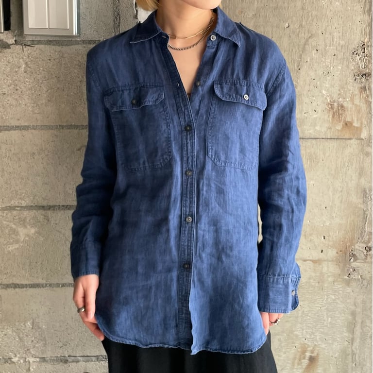 ラルフローレン リネンシャツ（LAUREN Ralph Lauren linen safari shirt｜ラルフローレン）