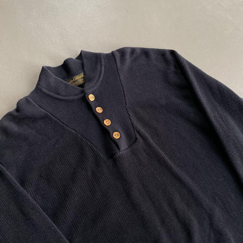 80s Eddie bauer henry neck cotton knit | sui &