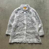 total patterned see-through shirt