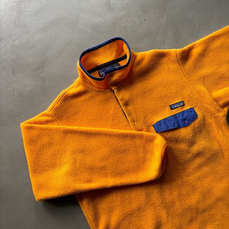 90s Patagonia synchilla snap t “mango orange” |