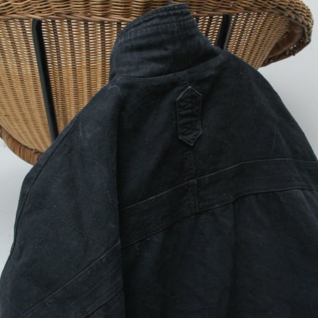90s Layered front design denim jacket with boa liner