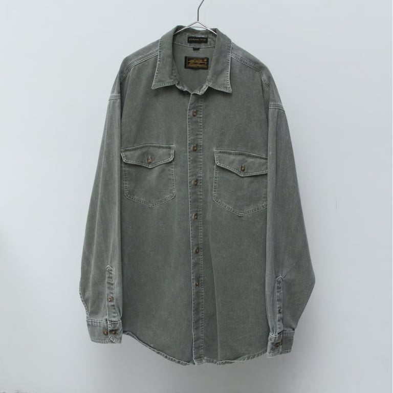 80s Eddie bauer "Elkhorn Twill" shirt made in usa｜エディーバウアー