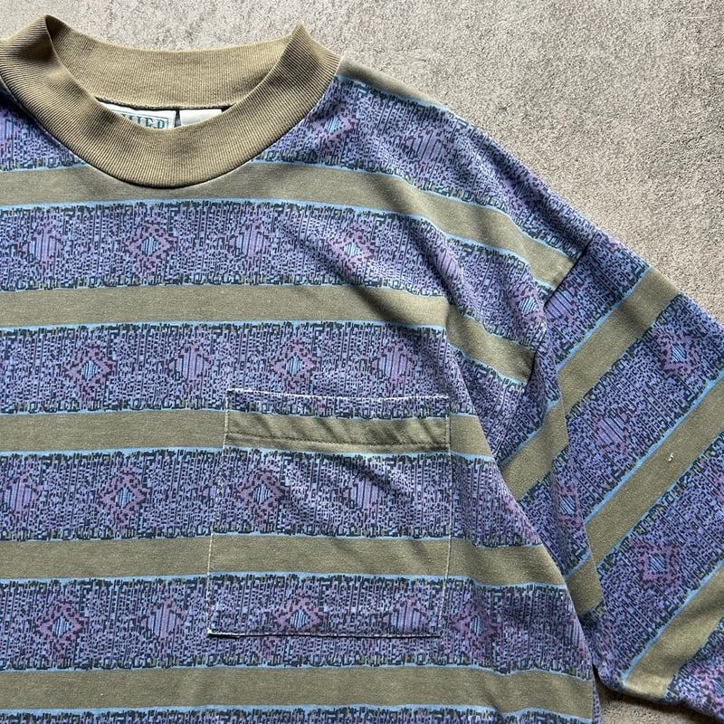 90s Border mock neck tee | sui & shara