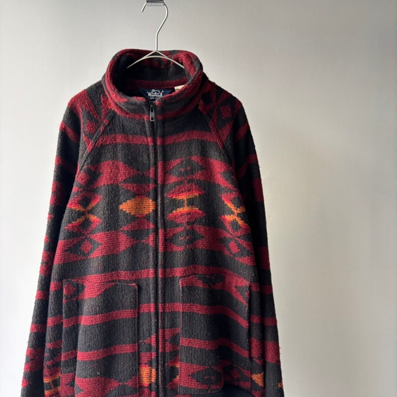 ジャケット・アウター WOOLRICH Native Pattern Wool Long Coat 80s Woolrich Native pattern wool jacket | sui &