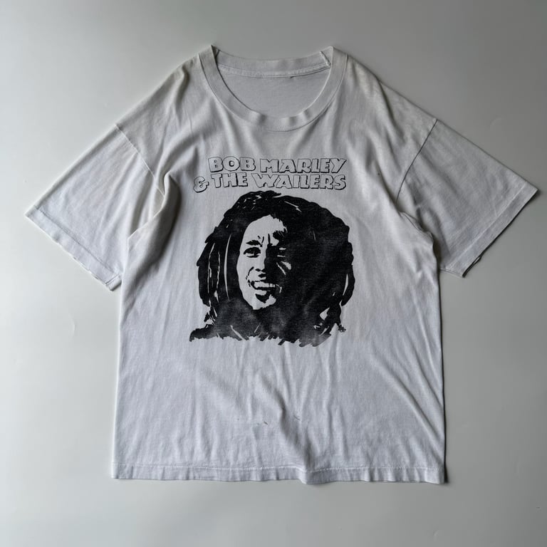 ~90s Bob Marley &The Wailers print tee "White"