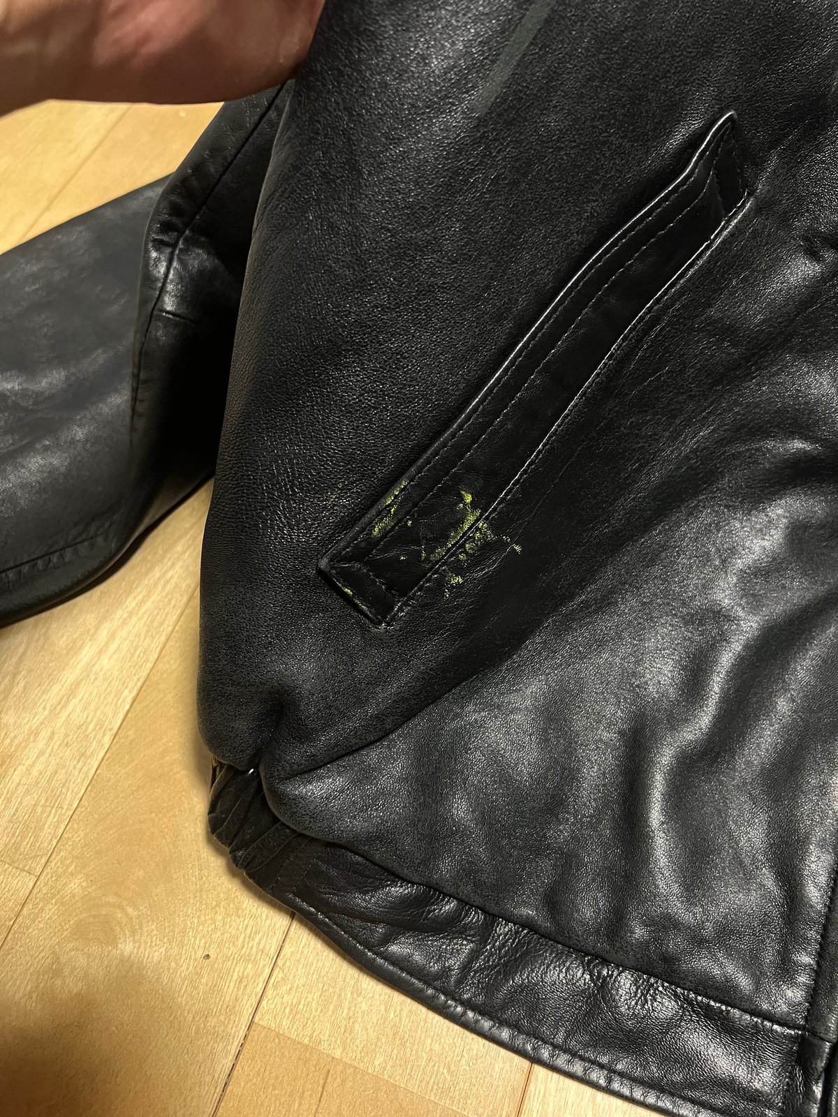 90s American Classics single zip leather jacket