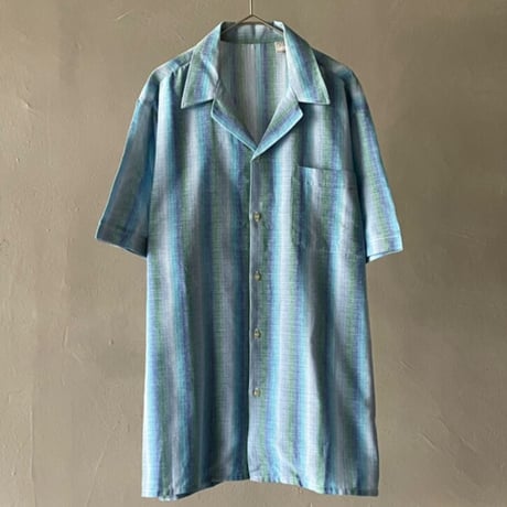 open collar striped shirt made in France