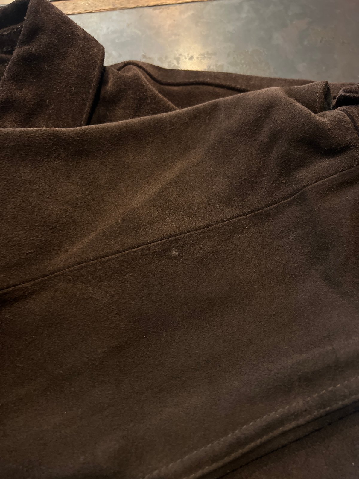90s Ralph Lauren suede leather swing top | sui 