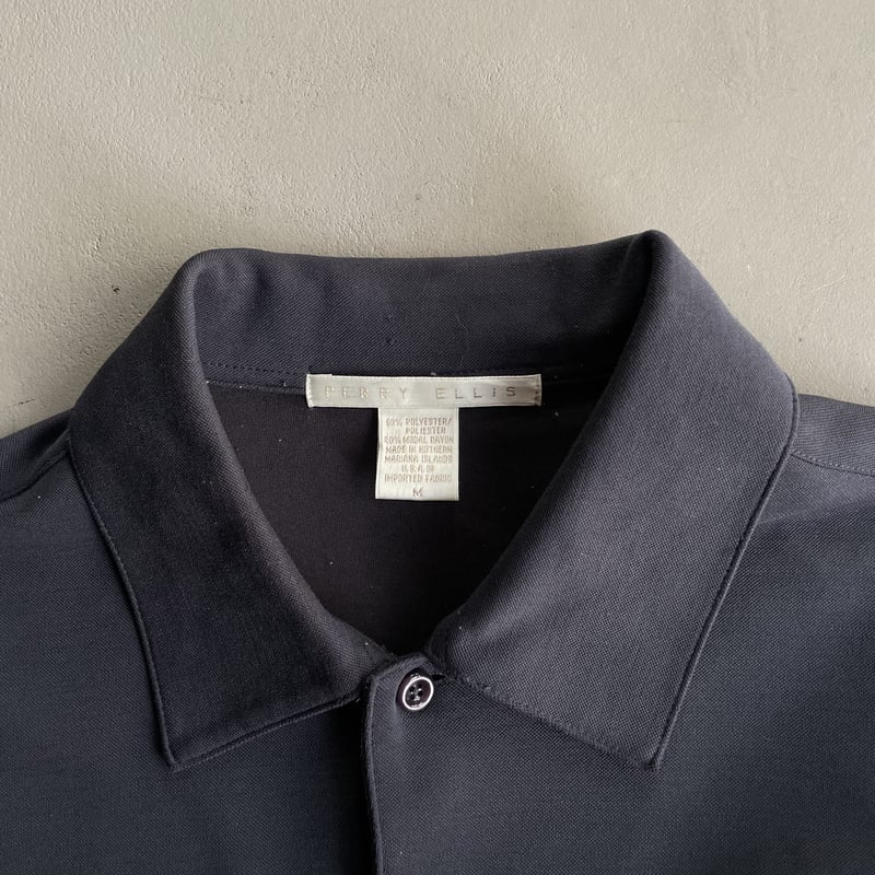 90s~ Perry Ellis rayon×polyester design shirt |