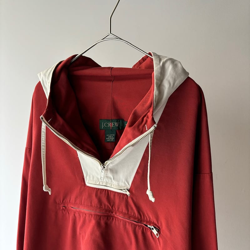 90's J.CREW】2 Tone Cotton Anorak Hoodie