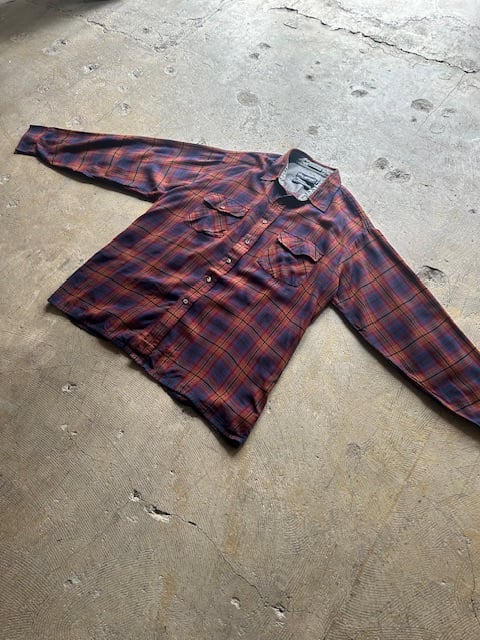 トップス VAN HEUSEN ombre check rayon shirt 90s Van Heusen ombre check shirt | sui & shara
