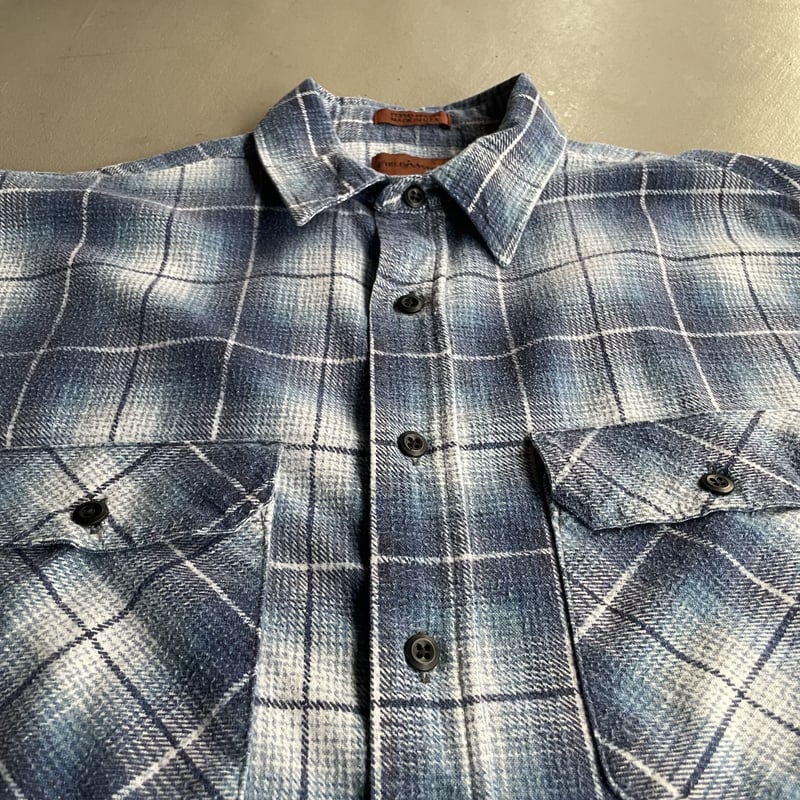 field master 80's USA製 オンブレ チェック シャツ USA製】80s〜90s Fieldmaster オンブレチェックシャツ