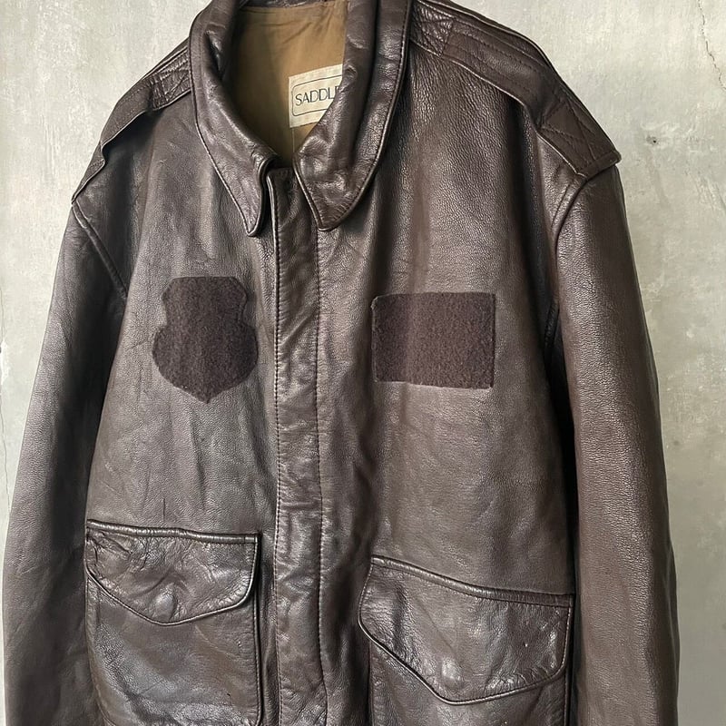 80s SADDLERY A-2 type leather jacket | sui & s 80s SADDLERY A-2 type leather jacket | sui & s