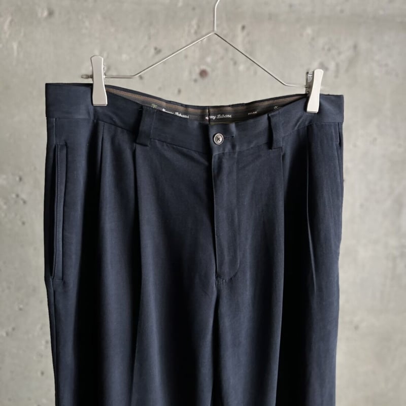 90s  Bahama シルク 2タックスラックス ビンテージ usa 90s Tommy Bahama 2tuck silk slacks | sui & shara