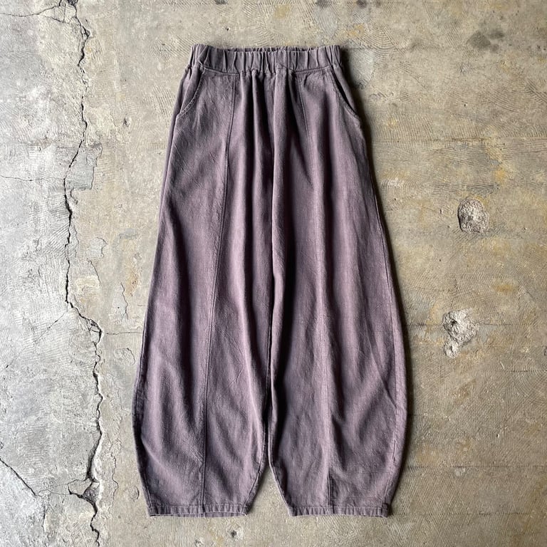 ワイドパンツ（balloon silhouette linen wide pants）
