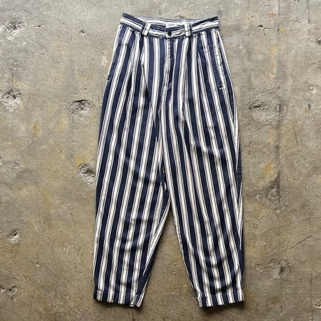 90s〜 ESPRIT stripe design 2tack cotton pants