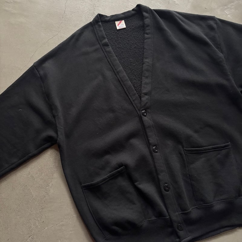 90s Jerzees sweat cardigan “Black” | sui & shara