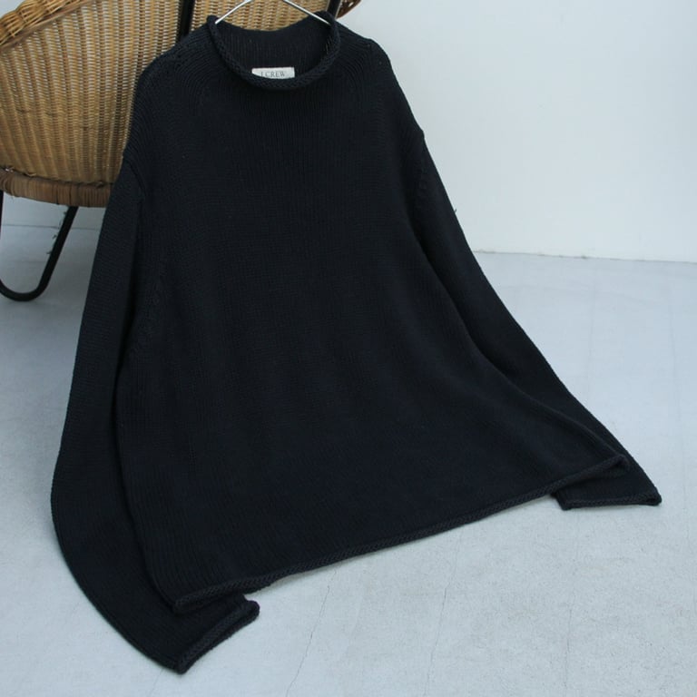 00s J.CREW roll-neck knit sweater