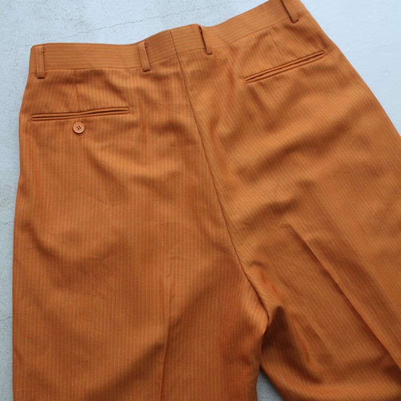 神シルエット◎ 90s~ Stripe Design 2 Tuck Slacks 神シルエット◎ 90s~ Stripe Design 2 Tuck Slacks - メルカリ