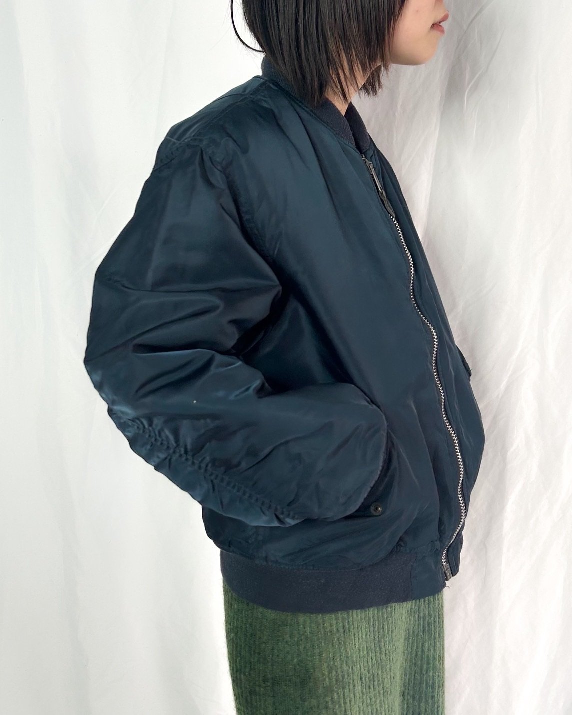 Schott MA-1 フライトジャケット 青　Sサイズ Schott MA-1 type flight jacket | sui & shara