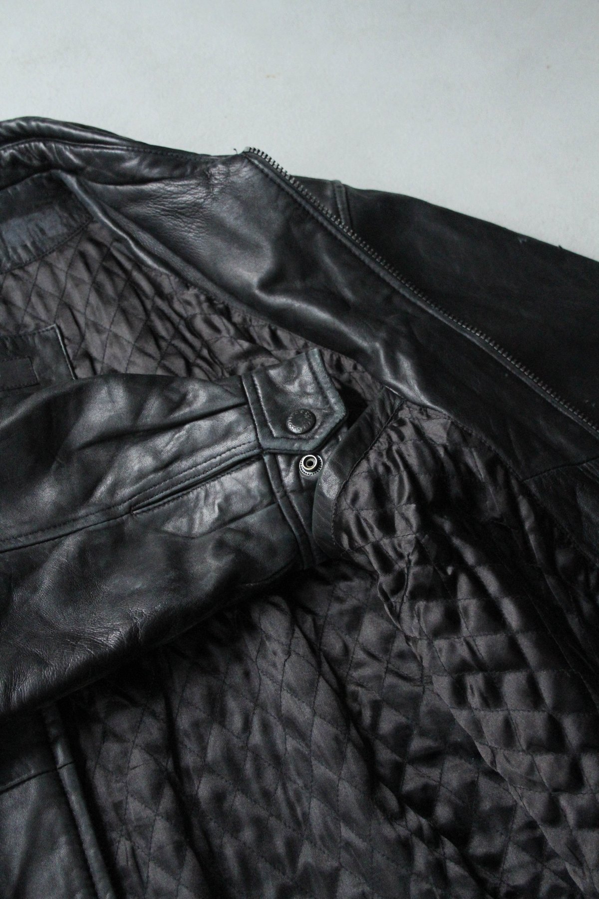 90s Claiborne lambskin leather zip-up jacket |