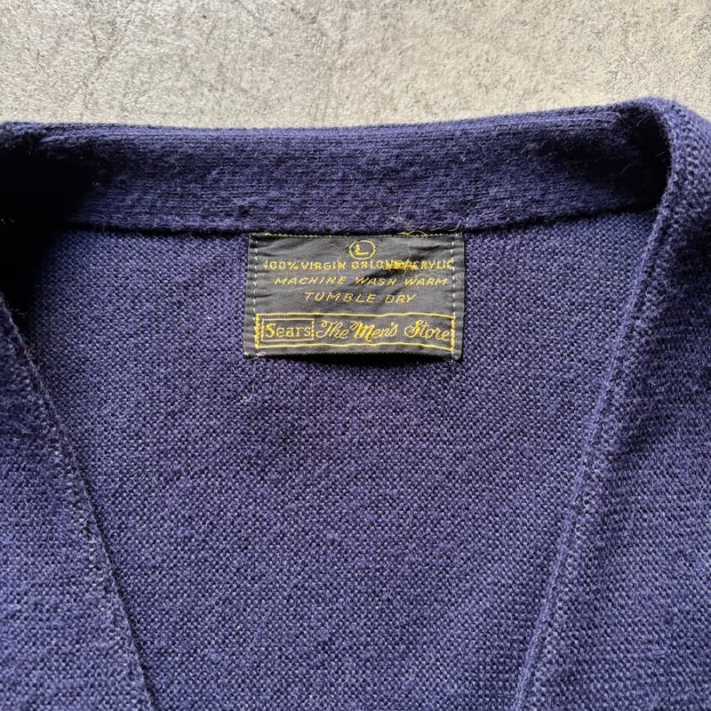 超希少 70s Sears アクリル ストライプ アーガイル ニットカーディガン 楽天市場】SEARS シアーズ 長袖 カーディガン Cardigan 70年代