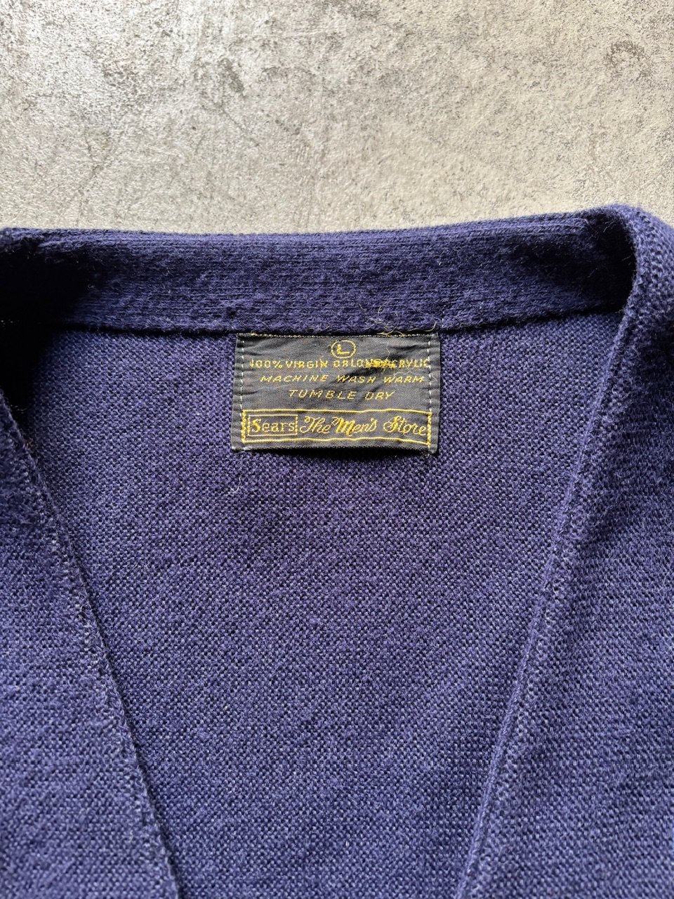 70s Sears striped acrylic knit cardigan | sui &