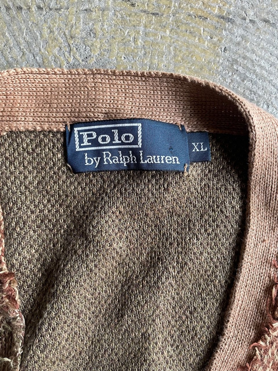 Polo Ralph Lauren パッチワークカーディガン M XS 155cm ラルフローレン コットン パッチワーク カーディガン